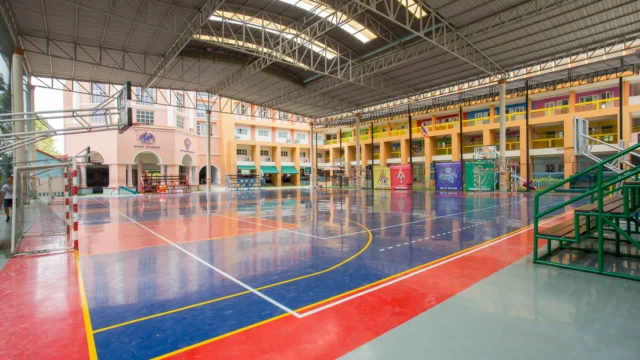 wide-angle-shot-basketball-court